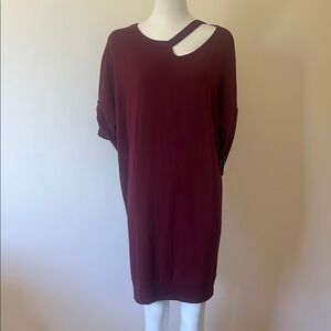Express Burgundy Cut Out fleece instead Dress